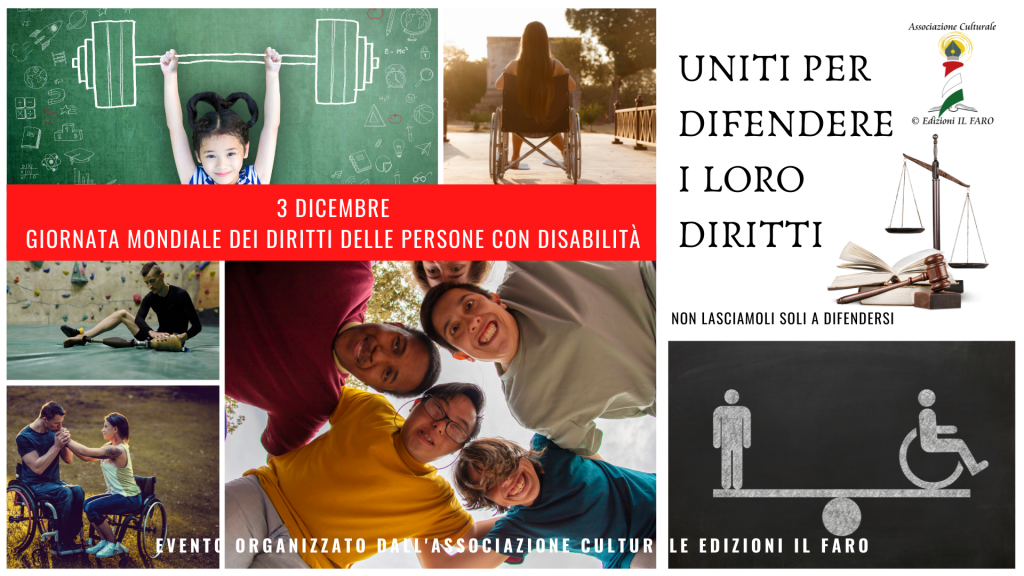 3 dicembre, giornata mondiale per i diritti dei disabili, associazione culturale edizioni il faro, eventi online