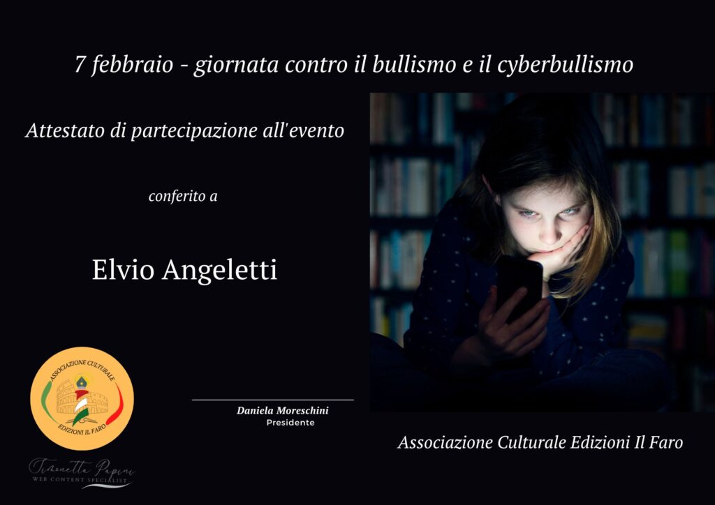 Giornata mondiale contro il bullismo e cyberbullismo - associazione culturale edizioni il faro di Roma